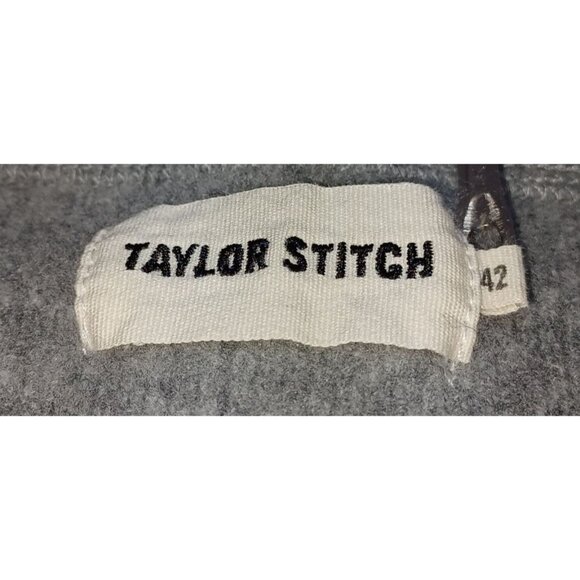 Taylor Stitch Huckberry 100% Merino Wool Henley Sweater Mens 42 Heather Gray - Picture 2 of 7